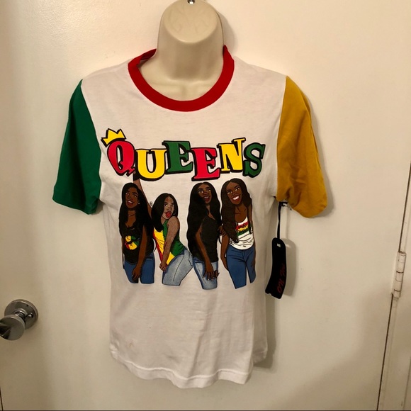 NWT On Fire Queens women’s vibe Graphic tee size M - Picture 2 of 7